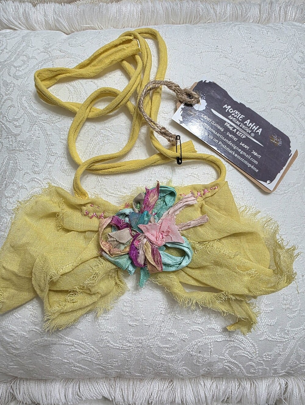 JABOT🩷 OOAK🩷REVERSIBLE NWT Chartreuse - Picture 5 of 9